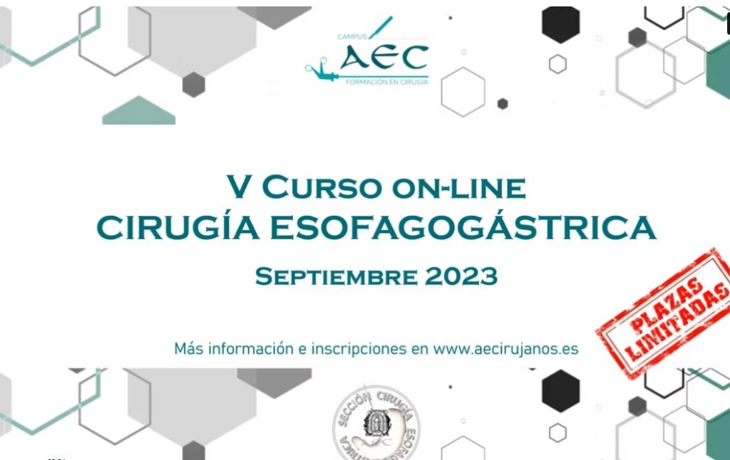V Curso on line de Actualización en Cirugía Esofagogástrica 2023
